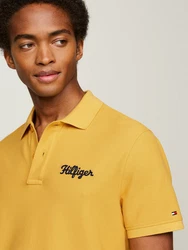 Tommy Hilfiger Poloshirt HILFIGER CHAINSTITCH REG POLO Gelb