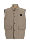 BOSS ORANGE Kurzweste Ocomo1-W Khaki/Braun/Beige