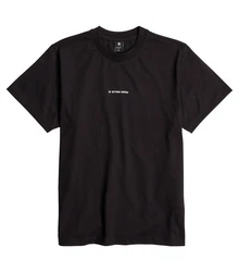 G-STAR T-Shirt CENTER CHEST LOGO Schwarz/Dunkelrot/Braun