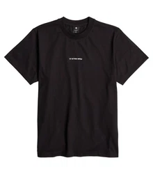 G-STAR T-Shirt CENTER CHEST LOGO Schwarz/Dunkelrot/Braun