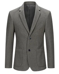 Sakko Herren Sakko Wolle Tweed Klassisch Blazer mit Streifen