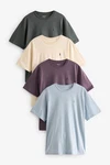Next Bandeau-Bikini-Top T-Shirts (4er-Pack) Lila/Fliederfarben/Dunkelblau