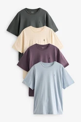 Next Bandeau-Bikini-Top T-Shirts (4er-Pack) Lila/Fliederfarben/Dunkelblau