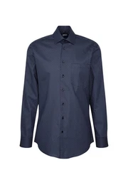 Langarmhemd Hemd mit gepunktetenmuster - Regular Fit