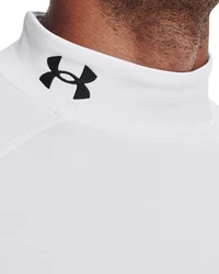 Under Armour ColdGear Fitted Mock Unterziehshirt Grau/Weiß/Dunkelblau
