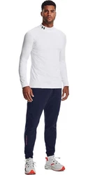 Under Armour ColdGear Fitted Mock Unterziehshirt Grau/Weiß/Dunkelblau