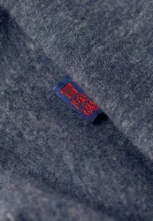 Superdry T-Shirt (1-tlg) Grau/Dunkelblau/Blau