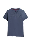 Superdry T-Shirt (1-tlg) Grau/Dunkelblau/Blau