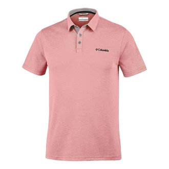 Columbia Poloshirt Nelson Point Rosa/Dunkelrot Columbia Poloshirt Nelson Point Rosa/Dunkelrot