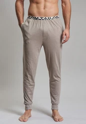 TOM TAILOR Pyjamahose Khaki/Hellgrau/Beige/Grau/Braun
