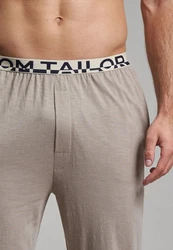 TOM TAILOR Pyjamahose Khaki/Hellgrau/Beige/Grau/Braun