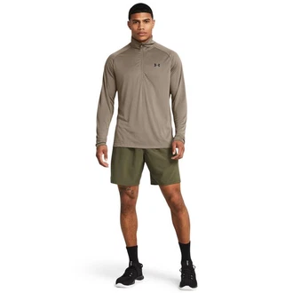 Under Armour UA TECH WOVEN WORDMARK SHORT Khaki/Dunkelgrün/Braun