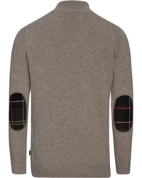 Barbour Strickpullover Troyer Holden Grau/Braun/Beige/Khaki