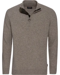 Barbour Strickpullover Troyer Holden Grau/Braun/Beige/Khaki