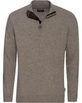 Barbour Strickpullover Troyer Holden Grau/Braun/Beige/Khaki