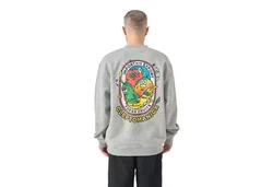 Cleptomanicx Sweatshirt Boxy Crewneck Fresh Fruits grau