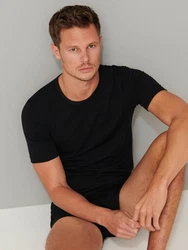 Schiesser T-Shirt 95/5 Schwarz