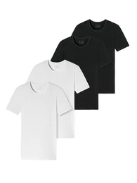 T-Shirt 95/5 Organic Cotton (4-tlg) unterziehshirt unterhemd kurzarm