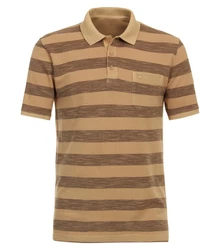 Redmond Poloshirt gestreift Braun/Beige