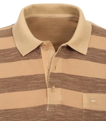 Redmond Poloshirt gestreift Braun/Beige