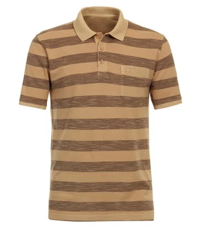 Redmond Poloshirt gestreift Braun/Beige