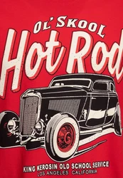 KingKerosin Print Shirt Ol' Skool Rot/Dunkelrot