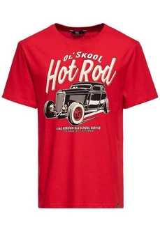 KingKerosin Print Shirt Ol' Skool Rot/Dunkelrot