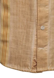 KingKerosin Kurzarmhemd Motor Service Workwear Style Braun/Beige/Khaki