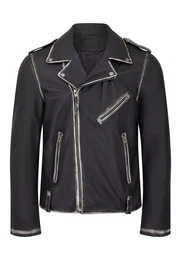 Lederjacke Blade Biker Distress Biker, Superweiches Leder im Used-Look, Schulterklappen