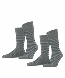Socken Piqu Stripe 2-Pack
