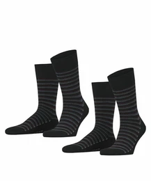 Socken Piqu Stripe 2-Pack (2-Paar) mit Bio-Baumwolle