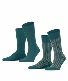 Socken Multi Check 2-Pack (2-Paar) mit Bio-Baumwolle
