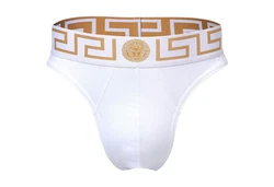 Versace Tanga Herren String Weiß/Orange/Creme/Beige
