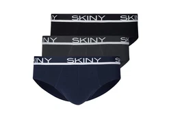 Skiny Slip (3-St) blau/grau/schwarz