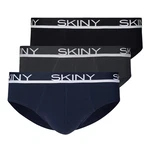 Skiny Slip (3-St) blau/grau/schwarz