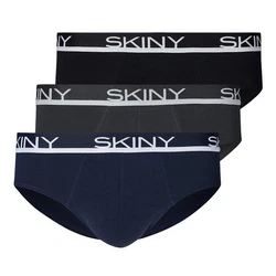 Skiny Slip (3-St) blau/grau/schwarz