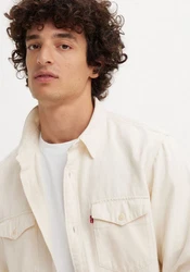 Levi's Jeanshemd RELAXED FIT WESTERN Khaki/Weiß/Beige