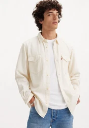 Levi's Jeanshemd RELAXED FIT WESTERN Khaki/Weiß/Beige