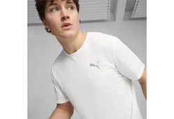 PUMA Laufshirt RUN FAVORITE VELOCITY T-SHIRT Herren Weiß/Grau/Creme
