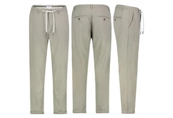 Eight2Nine Chinos Herren Leinen Hose Khaki