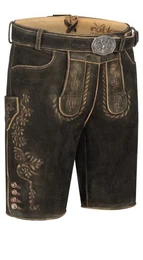 Nbler Trachtenlederhose Lederhose kurz Lederhose Sebastian in Moor von Nbler