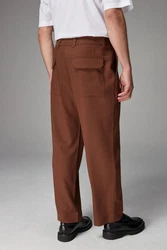 Next Stoffhose EDIT Relaxed Fit Twillhose Braun/Dunkelbraun