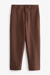 Next Stoffhose EDIT Relaxed Fit Twillhose Braun/Dunkelbraun
