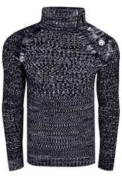 Rusty Neal Strickpullover Dunkelblau/Hellblau