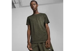PUMA Yogashirt Studio Foundation Wash Trainings-T-Shirt Herren Dunkelgrün/Khaki
