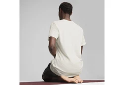 PUMA Yogashirt Studio Foundation Wash Trainings-T-Shirt Herren Khaki/Beige/Weiß