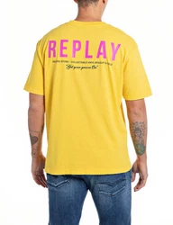 Replay T-Shirt mit Logodruck Gelb