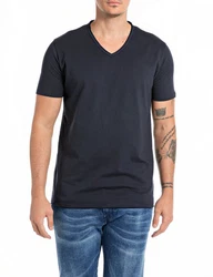 Replay V-Shirt Dunkelblau/Schwarz