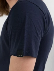 Replay V-Shirt Dunkelblau/Schwarz