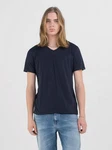 Replay V-Shirt Dunkelblau/Schwarz